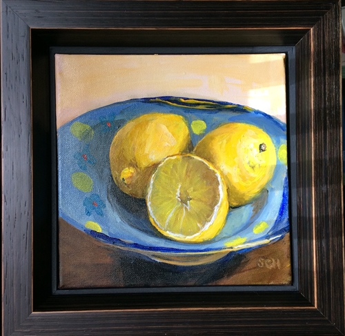 Lemons on the Pottery Plate- 81A